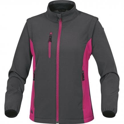 DELTA PLUS MYSE2GFPT - Veste softshell gris-fushia 96% polyester 4% elasthanne - manches amovibles