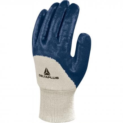 DELTA PLUS NI15007 - Gant bleu nitrile dos aere poignet tricot elastique (lot muliple)
