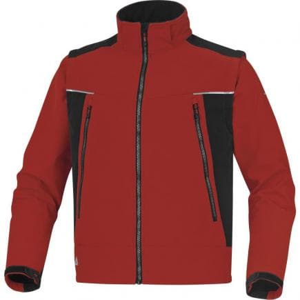 DELTA PLUS ORSARNXG - Veste "softshell" rouge-noir polyester / elasthanne 3 couches laminées