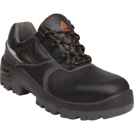 DELTA PLUS PHOCES3NO39 - Chaussure basse noir cuir croupon pigmenté - s3 src