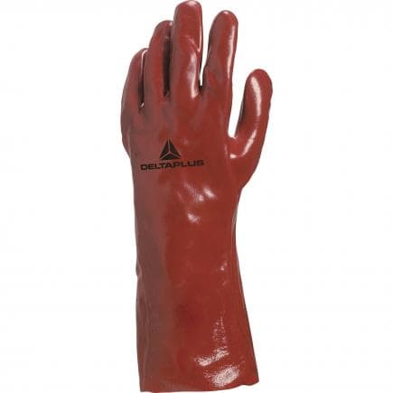 DELTA PLUS PVC733510 - Gant rouge pvc - longueur 35 cm (lot muliple)