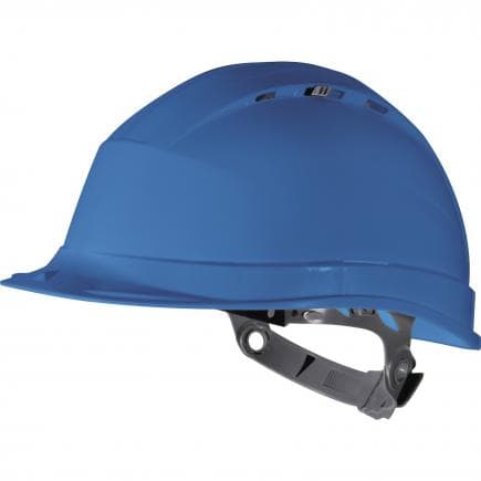 DELTA PLUS QUAR1BL - Casque de chantier bleu serrage glissière