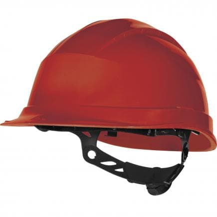DELTA PLUS QUARUP3RO - Casque de chantier rouge serrage rotor