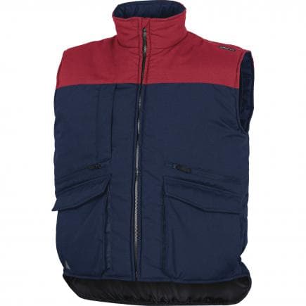 DELTA PLUS SIER2BRGT - Gilet multipoches bleu marine-rouge polyester/coton