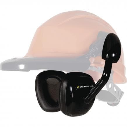 DELTA PLUS SUZU2NO - Coquilles antibruit noir pour casque de chantier - SNR 24 db