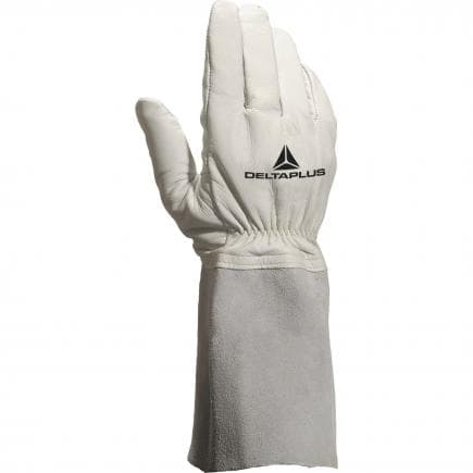 DELTA PLUS TIG15K09 - Gant gris cuir soudeur avec crispin 15 cm (lot muliple)