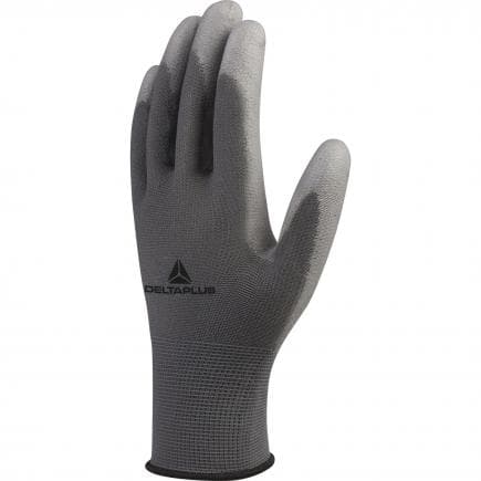 DELTA PLUS VE702GR06 - Gant gris tricot polyamide avec paume polyuréthane (lot muliple)