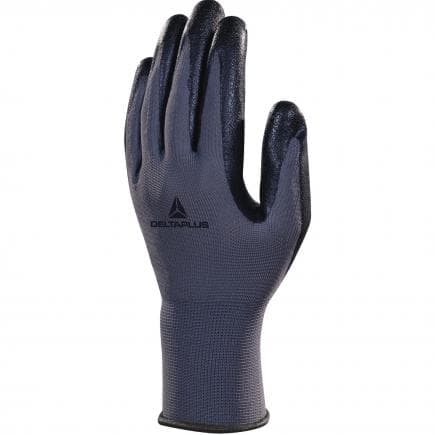 DELTA PLUS VE722NO09 - Gant gris-noir tricot polyester avec paume mousse nitrile (lot muliple)