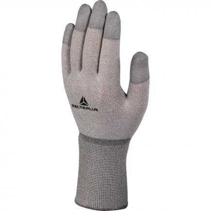 DELTA PLUS VV792BC09 - Gant antistatique rouille-gris tricot cuivre/polyamide avec enduction polyuréthane bouts des doigts (lot muliple)