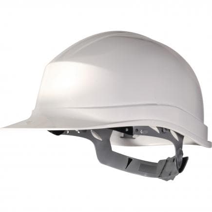 DELTA PLUS ZIRC1BC - Casque de chantier blanc avec serrage glissière