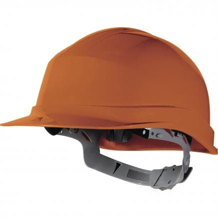 DELTA PLUS ZIRC1OR - Casque de chantier orange avec serrage glissière