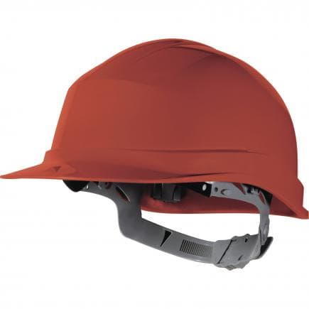 DELTA PLUS ZIRC1RO - Casque de chantier rouge avec serrage glissière