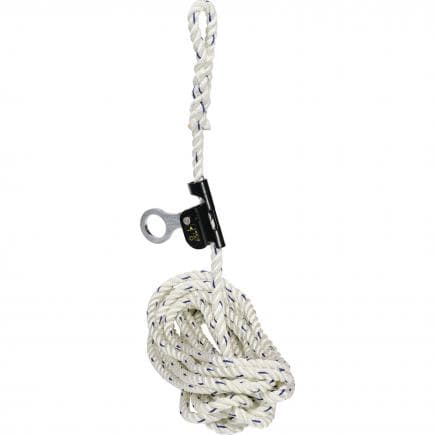 DELTA PLUS AN06310 - Antichute coulissant sur corde ø 12 mm - 10 m blanc-noir