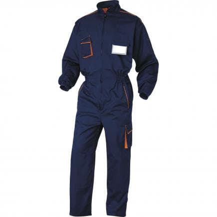 DELTA PLUS M6COMBMPT - Combinaison de travail bleu marine-orange panostyle en polyester/coton