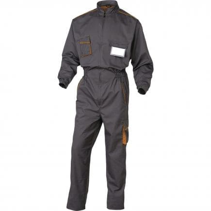 DELTA PLUS M6COMGOPT - Combinaison de travail gris-orange panostyle en polyester/coton