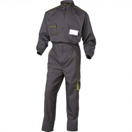 DELTA PLUS M6COMGRPT - Combinaison de travail gris-vert panostyle en polyester/coton