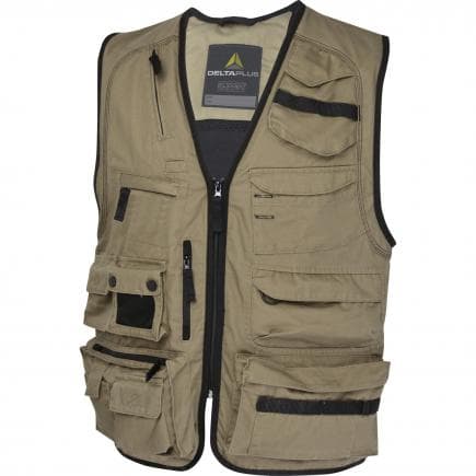 DELTA PLUS MSGILBE3X - Gilet de travail beige mach spring en polyester coton