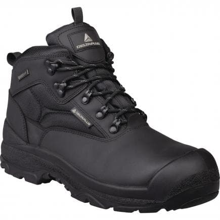 DELTA PLUS SAMYS3NO41 - Chaussures hautes noir cuir pleine fleur - s3 ci hi wr src