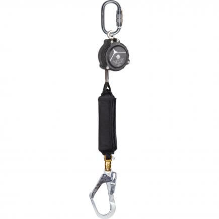 DELTA PLUS AN106 - Antichute à rappel automatique a sangle + 2 émerillons + 1 connecteur + 1 crochet - 1,8 m