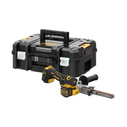 DeWALT DCM200E2T-QW - Ponceuse à bande sans fil 18V pour finition et ébavurage (avec 2 batteries et chargeur)