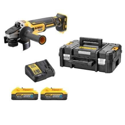 DeWALT DCG405H2T-QW - Meuleuse d’angle 18V 125mm BRUSHLESS (2 batteries 5Ah et chargeur)