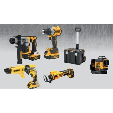 DeWALT DCK5008P2D2T-IT - Set de perceuse à percussion, de perceuse à percussion, de tournevis pour cloisons sèches, de coupe-bordures pour plaques...