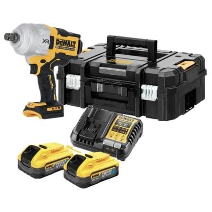 DeWALT DCKF964H2T-IT - Clé à chocs haute puissance 4 modes : bague de cochon 3/4'' 18V XR BRUSHLESS (avec 2 batteries, chargeur et étui de transport)