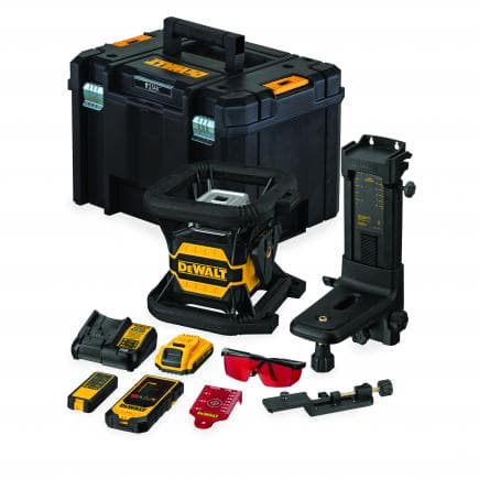 DeWALT DCE080D1RS-QW - Laser rotatif 18 V avec faisceau rouge, autonivelant