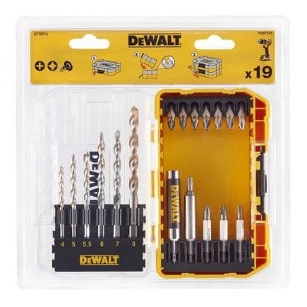 DeWALT DT70712-QZ--SPENTO - Jeu de 19 pièces pour visser et percer la maçonnerie (5 pcs.)