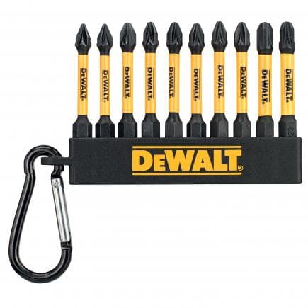 DeWALT DT7276-QZ - Ensemble n. 10 inserts Flex Torq 50 mm Pozidriv + mousqueton (50 pcs.)