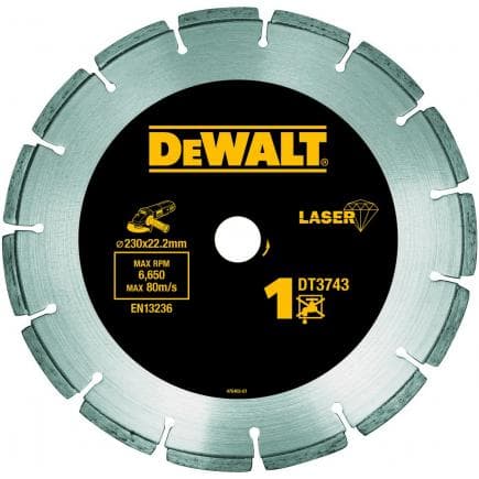 DeWALT DX3721 - Disque diamant laser à couronne segmentée pour béton