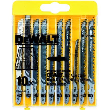 DeWALT DT2290-QZ - Coffret composé de 10 lames assorties pour bois