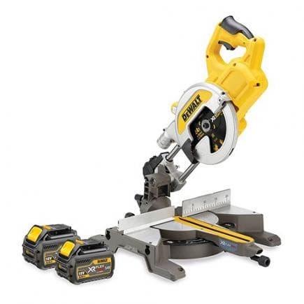 DeWALT DCS777T2-QW - Scie à onglet radiale 216 mm 54 V XR FLEXVOLT + Système de marquage XPS