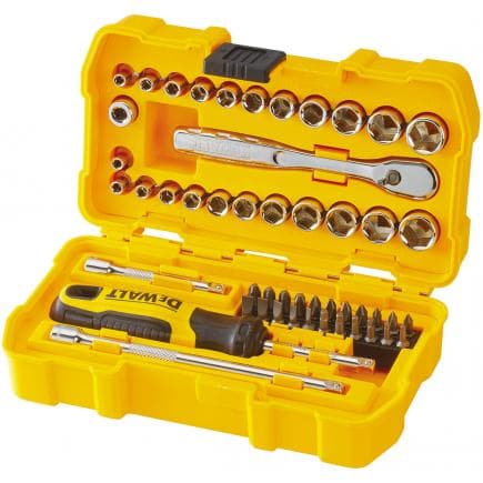 DeWALT DWMT81610-0 - Jeu de douilles et accessoires 1/4'' métriques et pouces (50 pcs.)