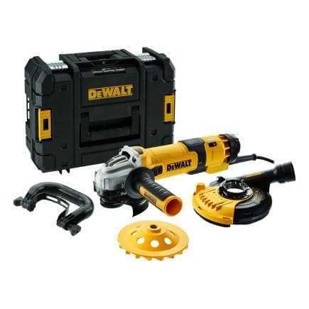 DeWALT DWE4257KT-QS - 125 mm angle grinder with accessories in case