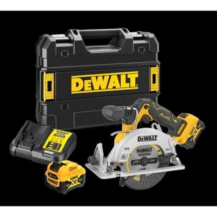 DeWALT DCS512P2-QW - Scie circulaire 12 V XR 140 mm Brushless avec 2 batteries 5 Ah