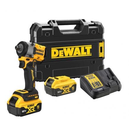 DeWALT DCF922P2T-QW - Clé à chocs 4 modes 18 V XR Brushless 1/2'' DETENT PIN - avec 2 batteries XR Lithium 5 Ah et chargeur