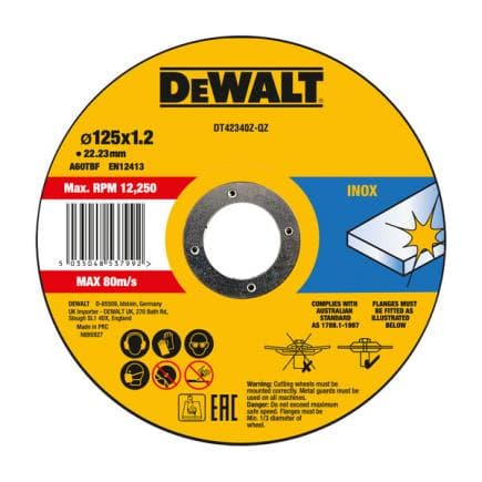 DeWALT DWA8062SIA-AE - Disque à tronçonner INOX HIGH PERFORMANCE - plat