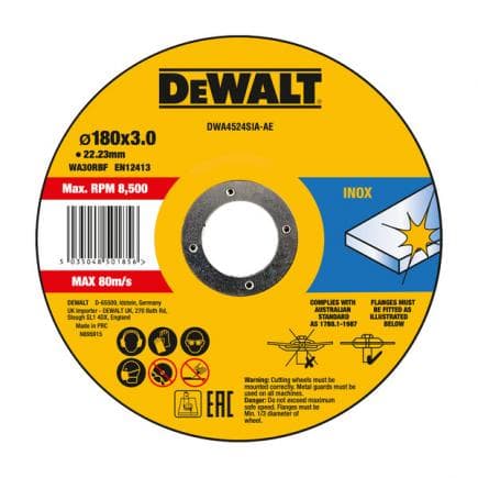 DeWALT DWA4525SIA-AE - Disque à tronçonner INOX HIGH PERFORMANCE - enfoncé