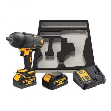 DeWALT DCF900P2G-QW - Clé à chocs 18V XR BRUSHLESS 1/2" haute puissance 4 modes avec 2 batteries 5 Ah et chargeur