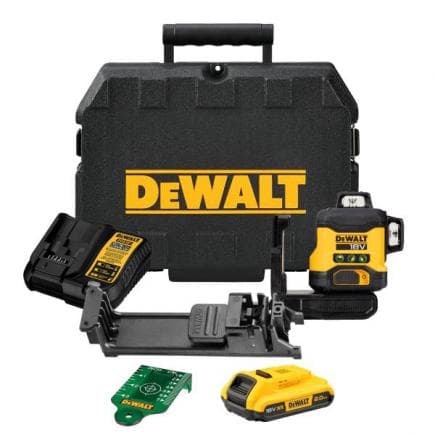 DeWALT DCLE34031D1-QW - Laser multiligne à faisceau vert classe 2 (510-530nm) avec 1 batterie XR Lithium 18V 2Ah, chargeur et mallette