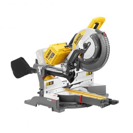 DeWALT DHS780N-XJ - Scie à onglet radiale 305 mm XR FLEXVOLT + système de marquage XPS sans batteries, chargeur et adaptateur secteur 220 V