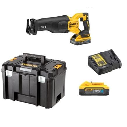 DeWALT DCS386H2T-QW - Scie alternative sans balais 18V XR avec 2 batteries POWERSTACK 5AH