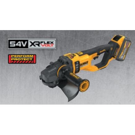 DeWALT DCG460X2-QW - Meuleuse d'angle sans fil 230mm 54v FLEXVOLT (avec 2 batteries et chargeur)