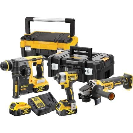 DeWALT DCK305P3T-QW - Ensemble perforateur, visseuse à percussion et meuleuse SDS (avec batteries 2x5Ah)