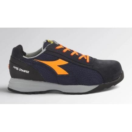 DIADORA UTILITY 701.177668-C9545/42 - Chaussures de sécurité basses en veau velours et filet Marine foncé/Orange fluo S1P HRO SRC