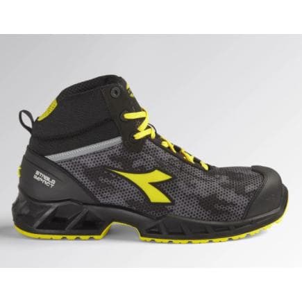 DIADORA UTILITY 701.177669-C2541/36 - Chaussures de sécurité haute en tissu technique polyester hydrofuge noir/gris S3 SRC ESD