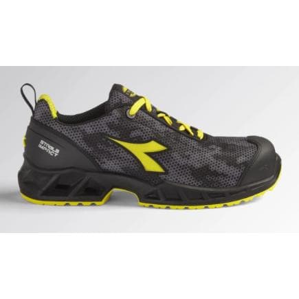 DIADORA UTILITY 701.177671-C2541/42 - Chaussures de sécurité basses noir/gris en tissu technique polyester 350 gr/m² hydrofuge S3 SRC ESD