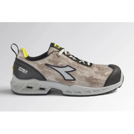 DIADORA UTILITY 701.177673-C8717/40 - Chaussures de sécurité basses lune roche/noir en tissu technique polyester 350 gr/m² S1P SRC ESD