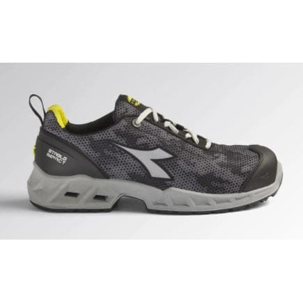 DIADORA UTILITY 701.177673-C2539/44 - Chaussures de sécurité basses gris/noir en tissu technique polyester 350 gr/m² S1P SRC ESD